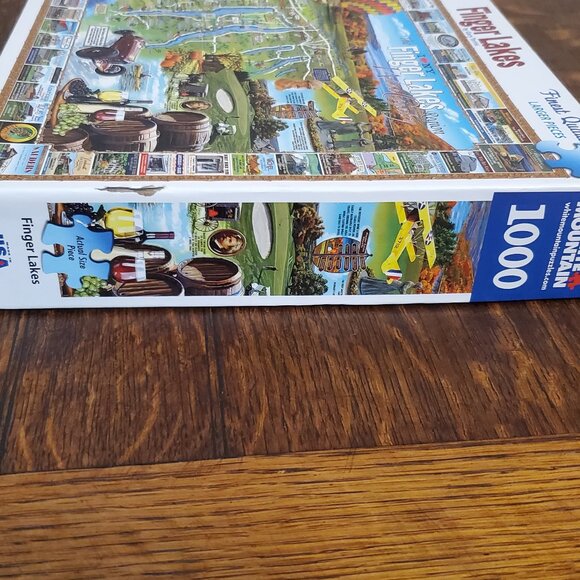 White Mountain 1,000 pc Puzzle "I Love NY Finger Lakes Region" Wine Country - Picture 3 of 6